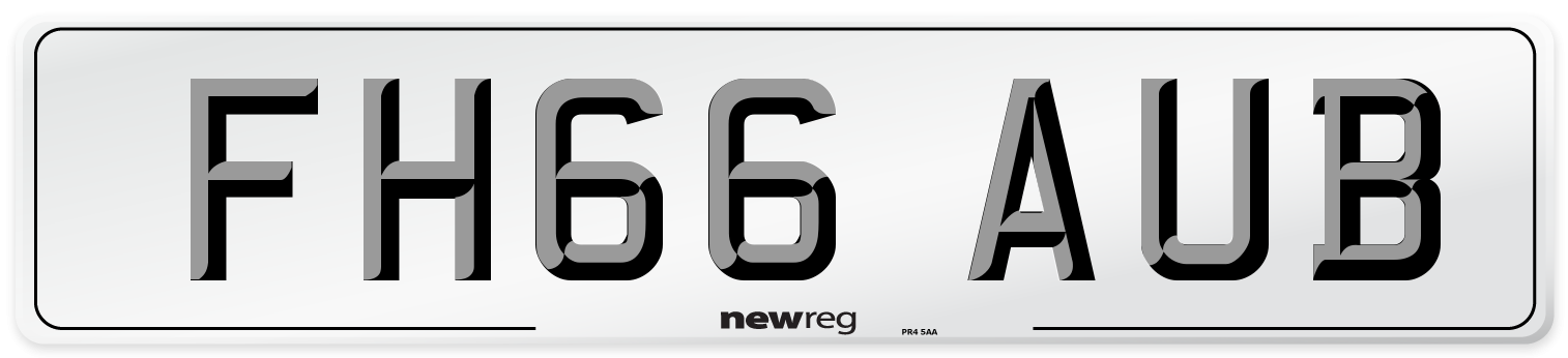 FH66 AUB Number Plate from New Reg